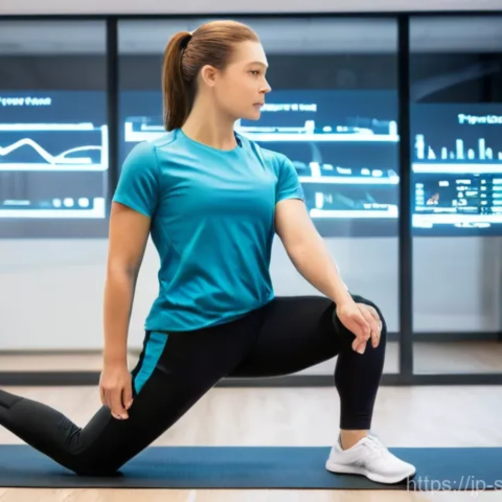 스포츠재활 분야의 최신 트렌드 - **Prompt:** A dynamic, bright image of a young adult, gender-neutral, wearing modern, form-fitting a...