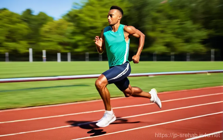 스포츠재활의 기본 운동 분석 - Self-Assessment and Training with Smart Tech**
    A vibrant and detailed image of a female athlete ...